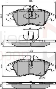 Comline ADB0212 - Kit de plaquettes de frein, frein à disque cwaw.fr