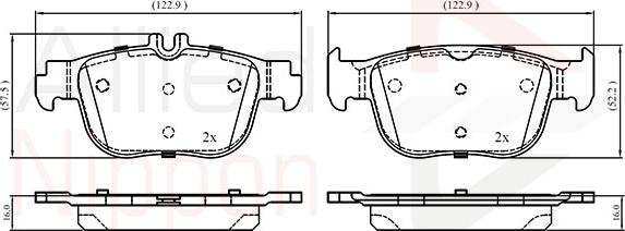 Comline ADB02868 - Kit de plaquettes de frein, frein à disque cwaw.fr