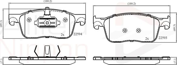 Comline ADB02354 - Kit de plaquettes de frein, frein à disque cwaw.fr