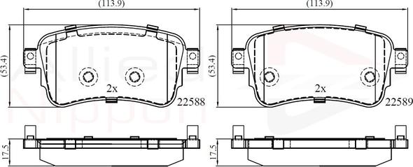 Comline ADB02351 - Kit de plaquettes de frein, frein à disque cwaw.fr