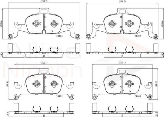 Comline ADB02365 - Kit de plaquettes de frein, frein à disque cwaw.fr