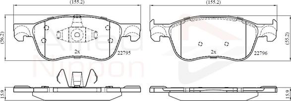 Comline ADB02368 - Kit de plaquettes de frein, frein à disque cwaw.fr