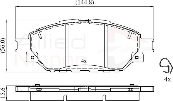 Comline ADB02305 - Kit de plaquettes de frein, frein à disque cwaw.fr