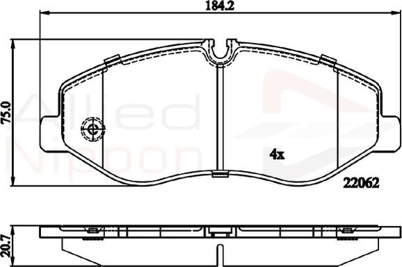 Comline ADB02317 - Kit de plaquettes de frein, frein à disque cwaw.fr