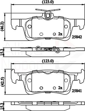 Comline ADB02335 - Kit de plaquettes de frein, frein à disque cwaw.fr