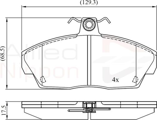 Comline ADB0232 - Kit de plaquettes de frein, frein à disque cwaw.fr