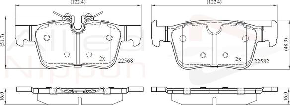 Comline ADB02375 - Kit de plaquettes de frein, frein à disque cwaw.fr