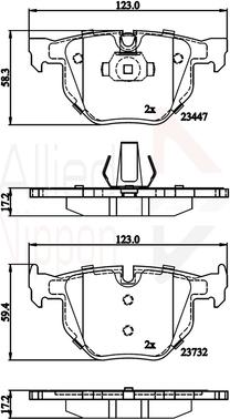 Comline ADB02295 - Kit de plaquettes de frein, frein à disque cwaw.fr