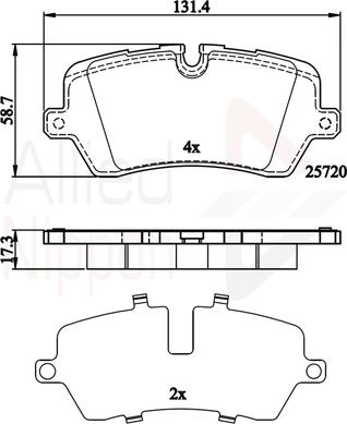 Comline ADB02256 - Kit de plaquettes de frein, frein à disque cwaw.fr