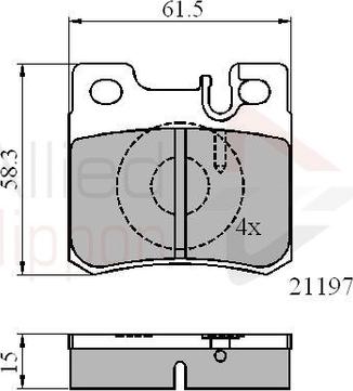 Comline ADB0226 - Kit de plaquettes de frein, frein à disque cwaw.fr