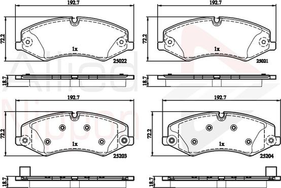 Comline ADB02210 - Kit de plaquettes de frein, frein à disque cwaw.fr