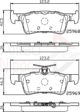 Comline ADB02233 - Kit de plaquettes de frein, frein à disque cwaw.fr