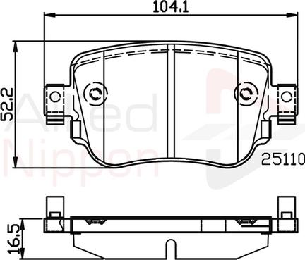 Comline ADB02220 - Kit de plaquettes de frein, frein à disque cwaw.fr