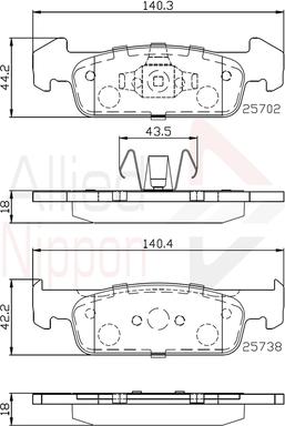 Comline ADB02223 - Kit de plaquettes de frein, frein à disque cwaw.fr