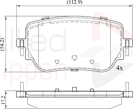 Comline ADB02765 - Kit de plaquettes de frein, frein à disque cwaw.fr