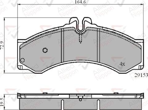 Comline ADB0271 - Kit de plaquettes de frein, frein à disque cwaw.fr