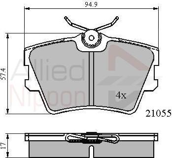 Comline ADB0272 - Kit de plaquettes de frein, frein à disque cwaw.fr