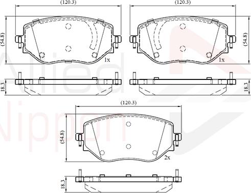 Comline ADB02774 - Kit de plaquettes de frein, frein à disque cwaw.fr