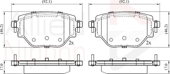 Comline ADB02775 - Kit de plaquettes de frein, frein à disque cwaw.fr