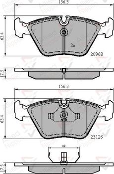 Comline ADB0798 - Kit de plaquettes de frein, frein à disque cwaw.fr