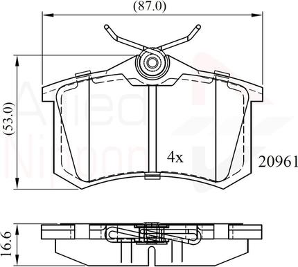 Comline ADB0797 - Kit de plaquettes de frein, frein à disque cwaw.fr