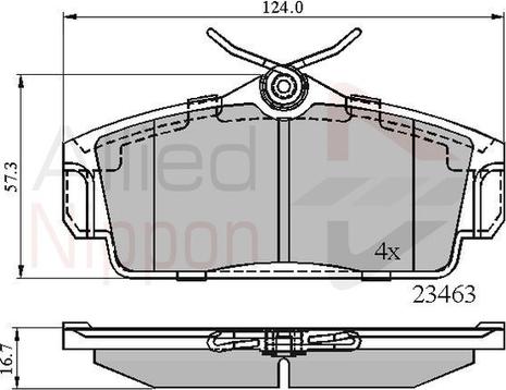 Comline ADB0740 - Kit de plaquettes de frein, frein à disque cwaw.fr