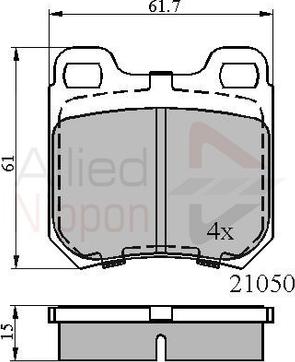 Comline ADB0741 - Kit de plaquettes de frein, frein à disque cwaw.fr