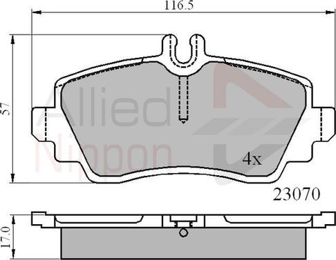 Comline ADB0748 - Kit de plaquettes de frein, frein à disque cwaw.fr