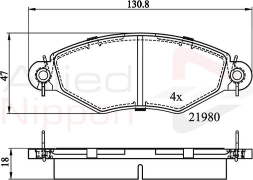 Comline ADB0704 - Kit de plaquettes de frein, frein à disque cwaw.fr