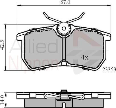 Comline ADB0705 - Kit de plaquettes de frein, frein à disque cwaw.fr