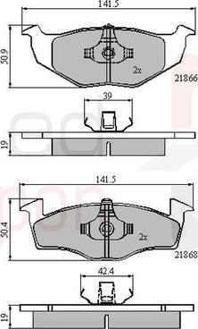 Comline ADB0706 - Kit de plaquettes de frein, frein à disque cwaw.fr