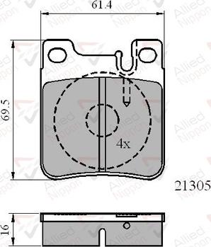 Comline ADB0702 - Kit de plaquettes de frein, frein à disque cwaw.fr