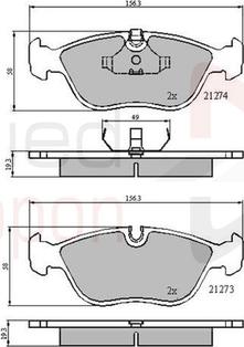 Comline ADB0719 - Kit de plaquettes de frein, frein à disque cwaw.fr