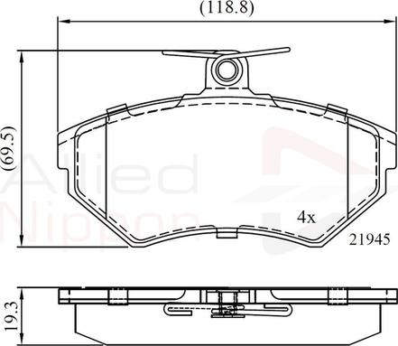 Comline ADB0736 - Kit de plaquettes de frein, frein à disque cwaw.fr