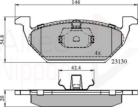 Comline ADB0737 - Kit de plaquettes de frein, frein à disque cwaw.fr