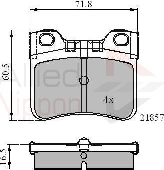 Comline ADB0771 - Kit de plaquettes de frein, frein à disque cwaw.fr