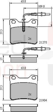 Comline ADB1455 - Kit de plaquettes de frein, frein à disque cwaw.fr