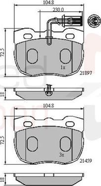 Comline ADB1401 - Kit de plaquettes de frein, frein à disque cwaw.fr