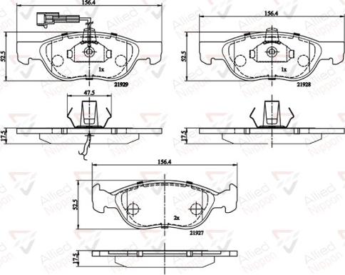 Comline ADB1477 - Kit de plaquettes de frein, frein à disque cwaw.fr