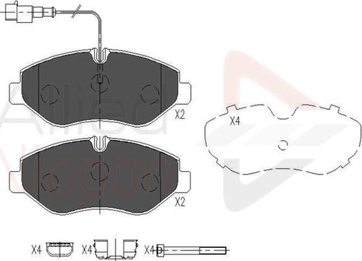 Comline ADB16034 - Kit de plaquettes de frein, frein à disque cwaw.fr