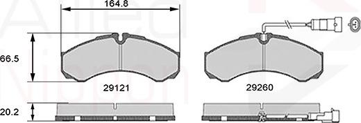 Comline ADB16031 - Kit de plaquettes de frein, frein à disque cwaw.fr