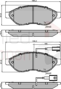 Comline ADB11589 - Kit de plaquettes de frein, frein à disque cwaw.fr