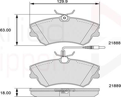 Comline ADB11539 - Kit de plaquettes de frein, frein à disque cwaw.fr