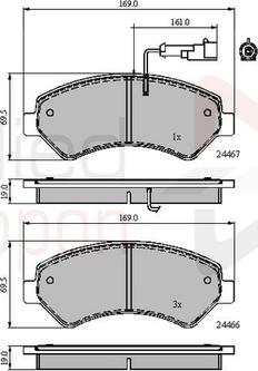 Comline ADB11623 - Kit de plaquettes de frein, frein à disque cwaw.fr