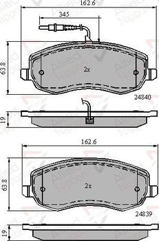 Comline ADB11678 - Kit de plaquettes de frein, frein à disque cwaw.fr