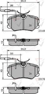 Comline ADB11098 - Kit de plaquettes de frein, frein à disque cwaw.fr