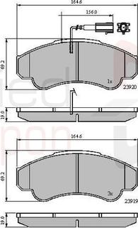 Comline ADB11041 - Kit de plaquettes de frein, frein à disque cwaw.fr