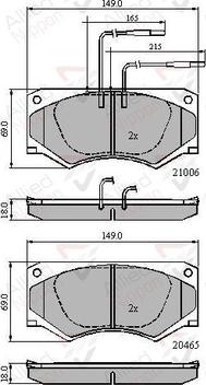 Comline ADB11051 - Kit de plaquettes de frein, frein à disque cwaw.fr