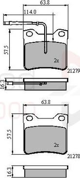 Comline ADB11060 - Kit de plaquettes de frein, frein à disque cwaw.fr