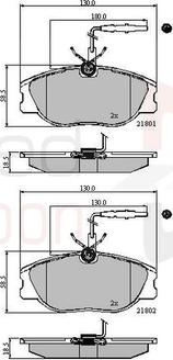 Comline ADB11001 - Kit de plaquettes de frein, frein à disque cwaw.fr